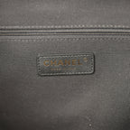 Large Coco Base Hobo Bag Brown Suede and Black Shiny Lambskin Brushed Gold Hardware