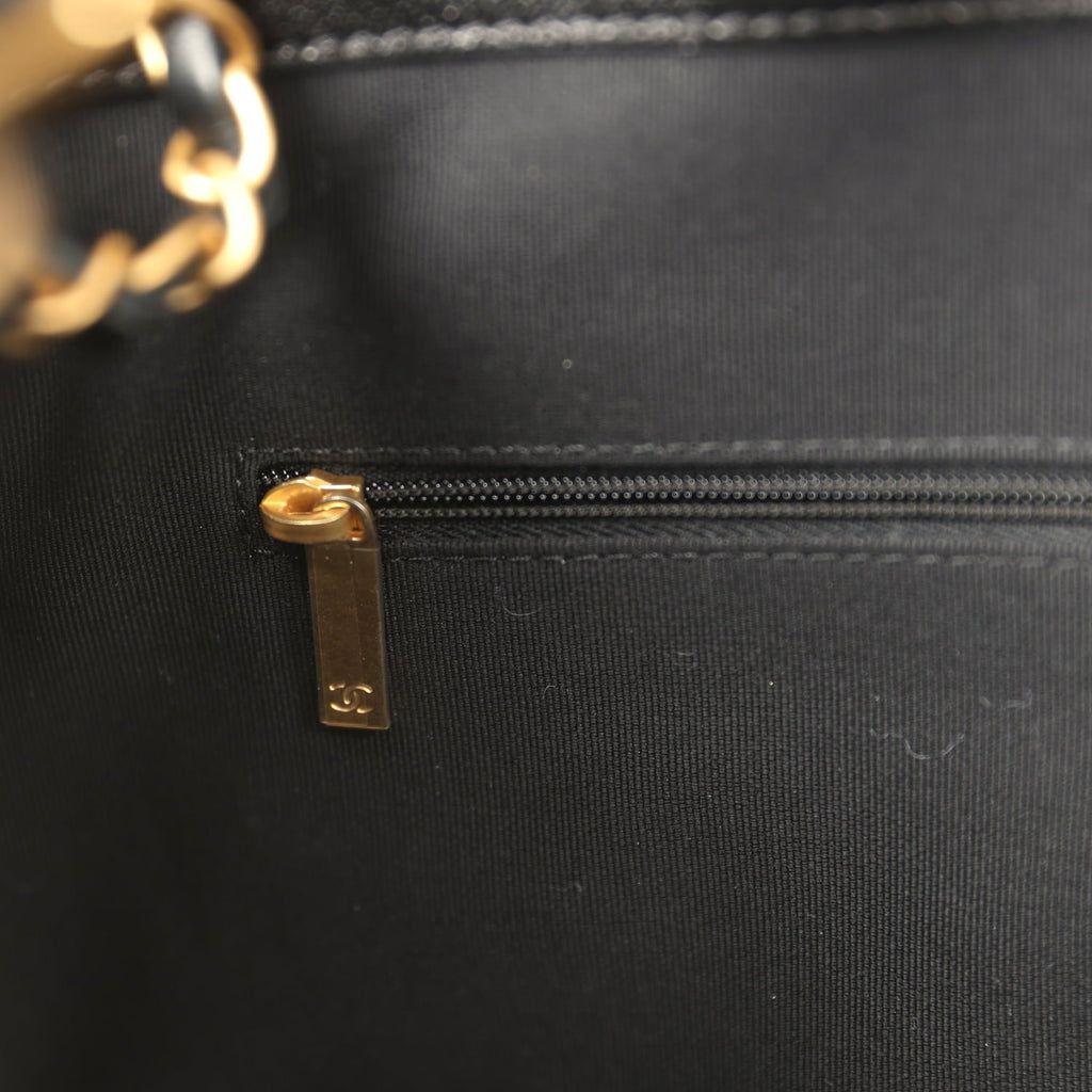 Large Coco Base Hobo Bag Brown Suede and Black Shiny Lambskin Brushed Gold Hardware