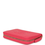 CC Zipped Wallet Fuchsia Shiny Caviar Light Gold Hardware