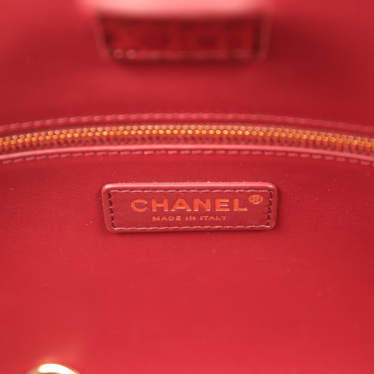 Small Cerf Shopping Bag Burgundy Croc Embossed Calfskin Gold Hardware