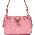 Mini 25 Hobo Bag Pink Caviar Antique Gold Hardware