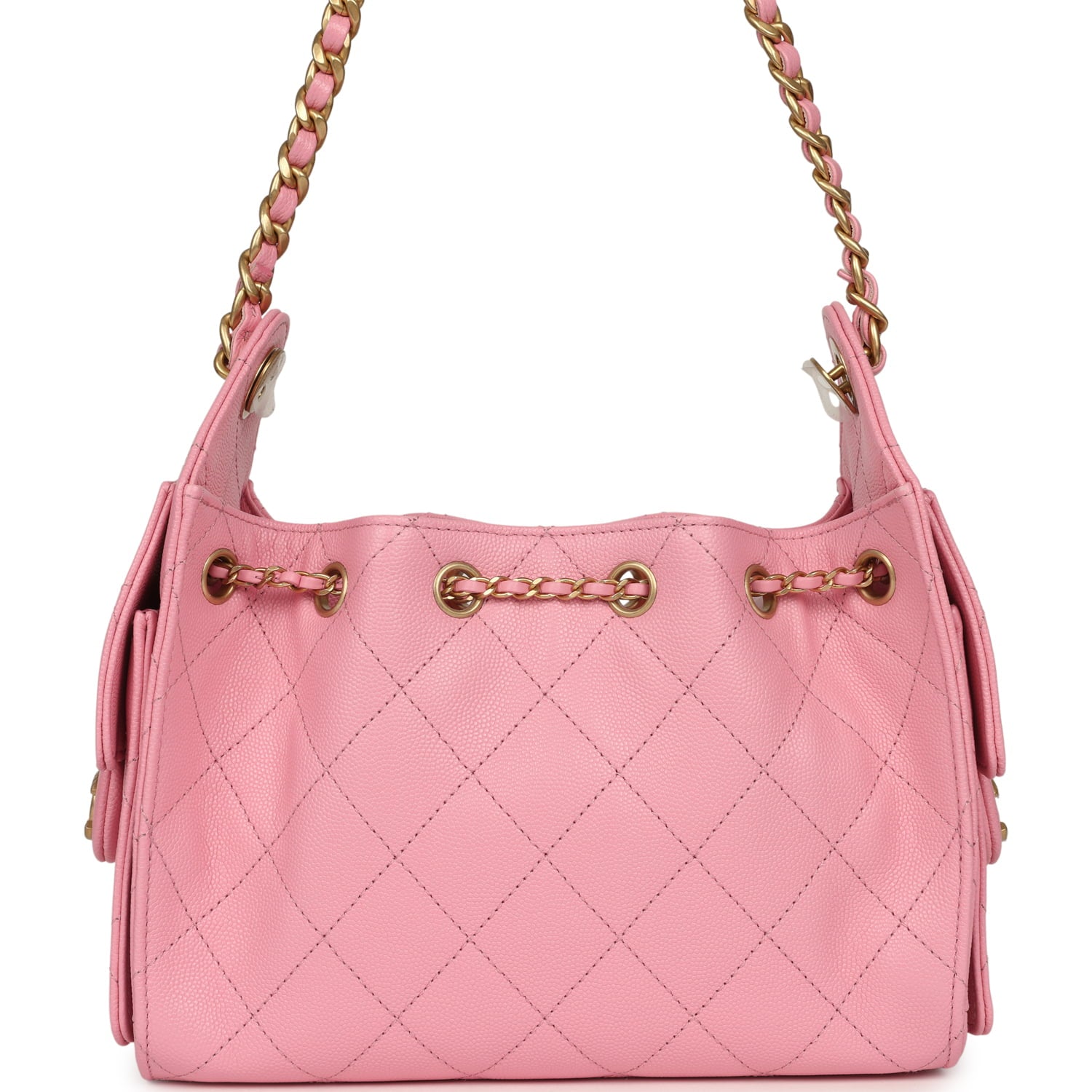 Mini 25 Hobo Bag Pink Caviar Antique Gold Hardware