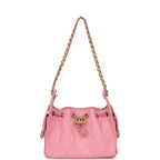 Mini 25 Hobo Bag Pink Caviar Antique Gold Hardware