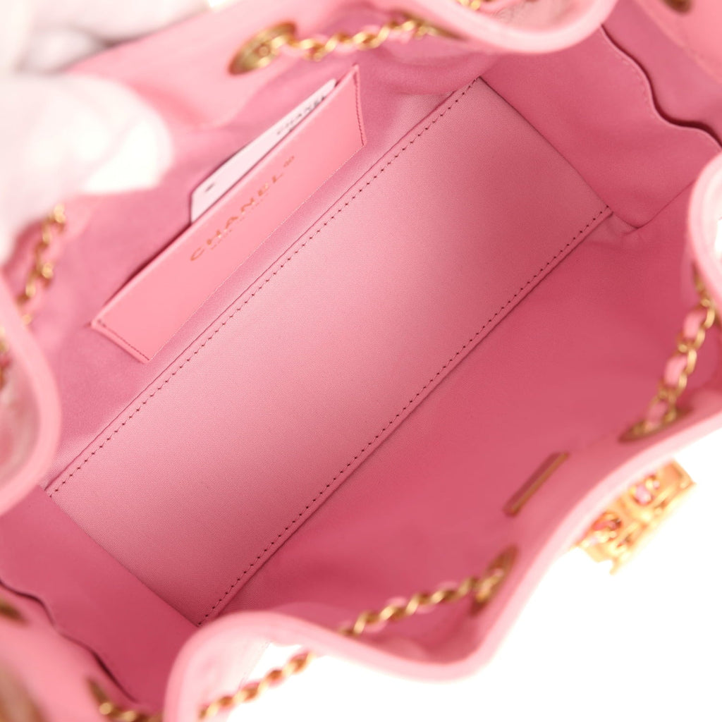 Mini 25 Hobo Bag Pink Caviar Antique Gold Hardware