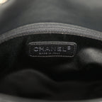Medium Striped Reissue Flap Bag Black, Silver Sequin and Patent Silver Hardware