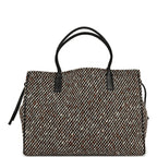 XXL "Urban Essential" Shopping Tote Black Calfskin and Multi Tweed Gold Hardware