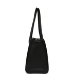 Small Cerf Shopping Bag Black Calfskin Gold Hardware