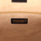 Small Cerf Shopping Bag Black Calfskin Gold Hardware