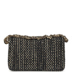 Small Westminster Pearl Flap Bag Black, Gold, White Tweed Brushed Gold Hardware