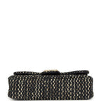 Small Westminster Pearl Flap Bag Black, Gold, White Tweed Brushed Gold Hardware