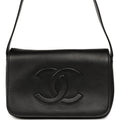 CC Messenger Bag Black Lambskin Gold Hardware