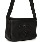 CC Messenger Bag Black Lambskin Gold Hardware