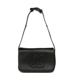 CC Messenger Bag Black Lambskin Gold Hardware