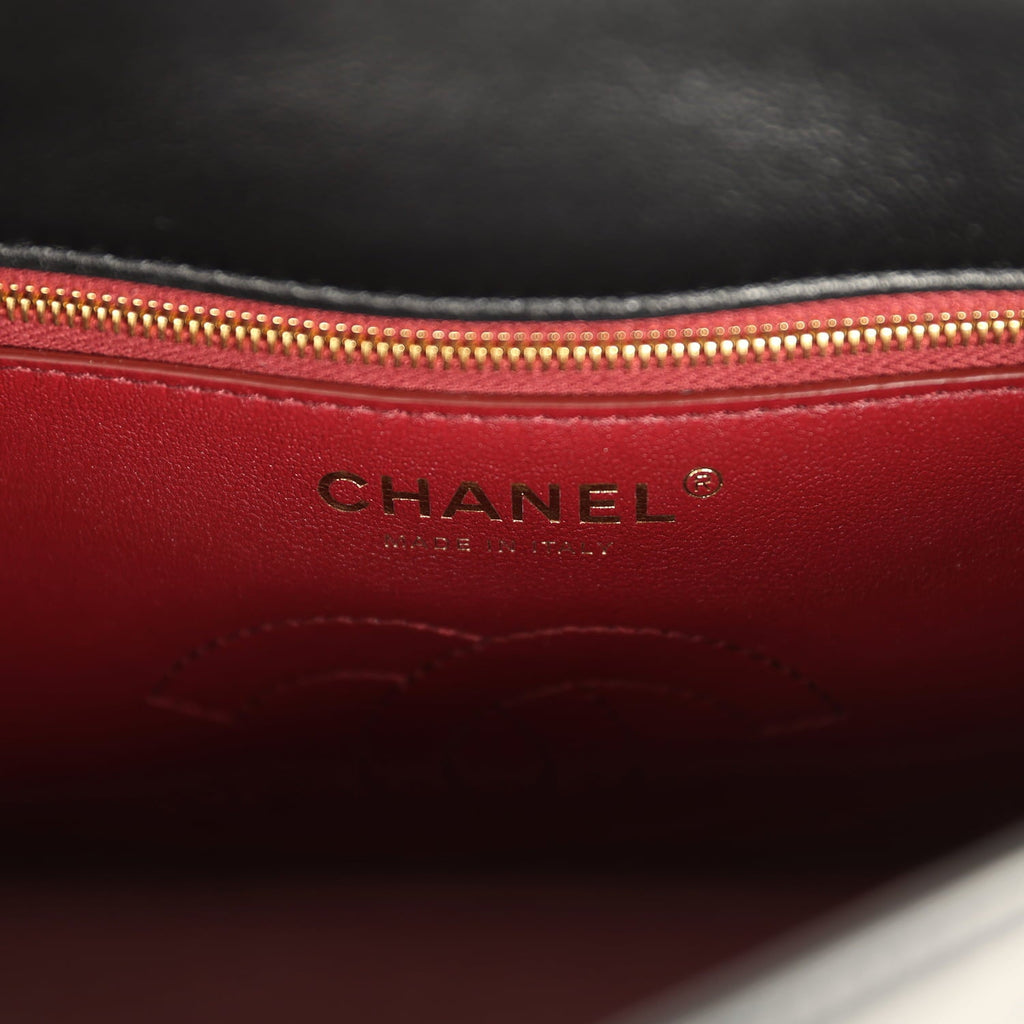 CC Messenger Bag Black Lambskin Gold Hardware