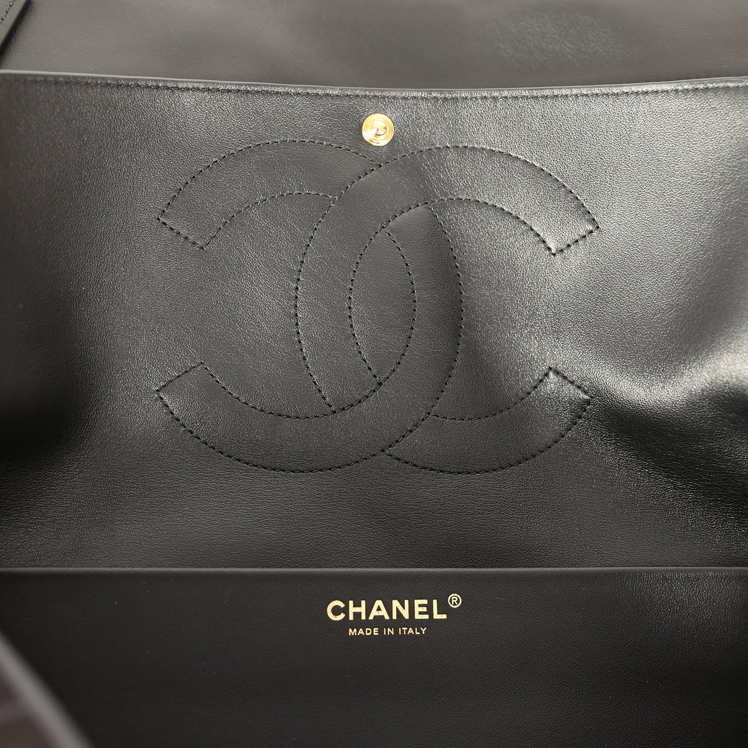 Maxi "Souplissimo" Small Flap Bag Black Suede Gold Hardware