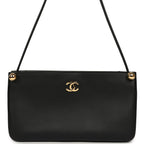 "Chic Studs" Clutch Bag Black Lambskin Gold Hardware