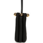 "Chic Studs" Clutch Bag Black Lambskin Gold Hardware