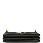"Chic Studs" Clutch Bag Black Lambskin Gold Hardware