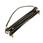 "Chic Studs" Clutch Bag Black Lambskin Gold Hardware