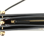 "Chic Studs" Clutch Bag Black Lambskin Gold Hardware