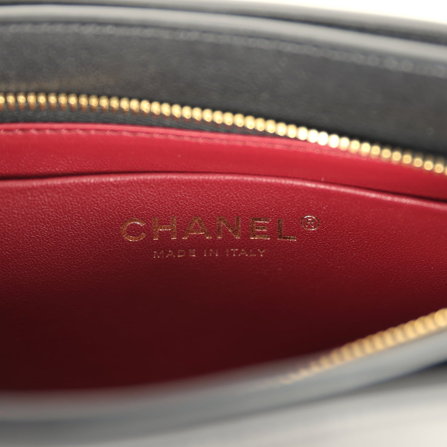 "Chic Studs" Clutch Bag Black Lambskin Gold Hardware