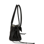 Small "Urban Essential" East West Shopping Tote Black Caviar Gold Hardware