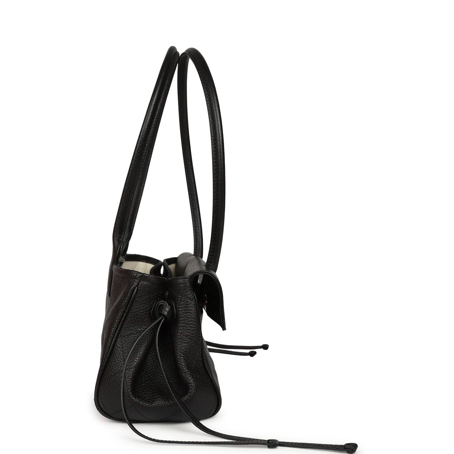 Small "Urban Essential" East West Shopping Tote Black Caviar Gold Hardware
