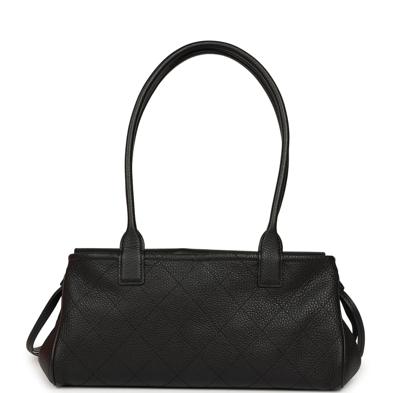 Small "Urban Essential" East West Shopping Tote Black Caviar Gold Hardware