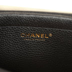 Small "Urban Essential" East West Shopping Tote Black Caviar Gold Hardware