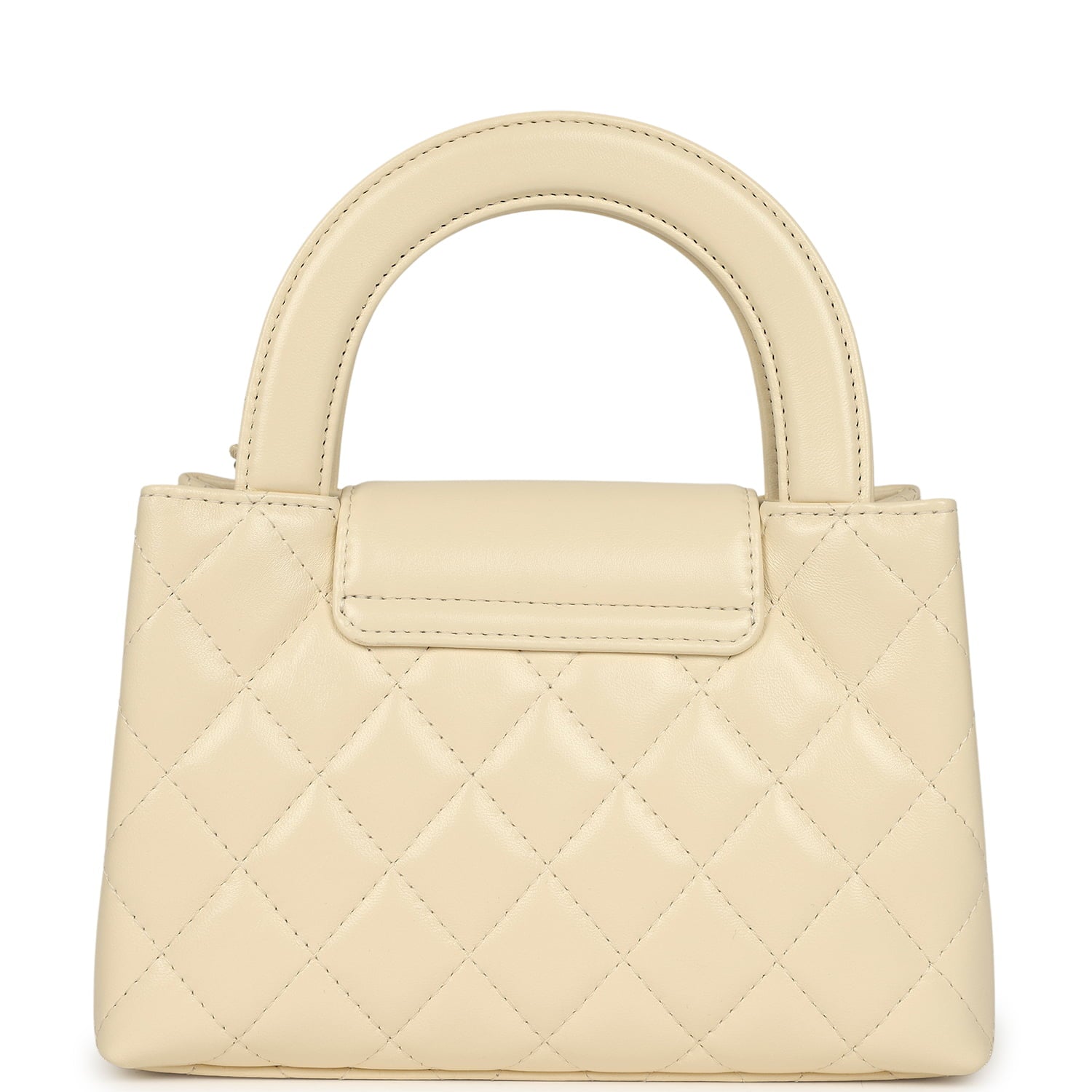 Small Kelly Shopper Light Beige Shiny Aged Calfskin Brushed Gold Hardware