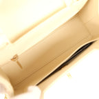 Small Kelly Shopper Light Beige Shiny Aged Calfskin Brushed Gold Hardware