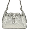 Mini 25 Hobo Bag Metallic Silver Caviar Silver Hardware