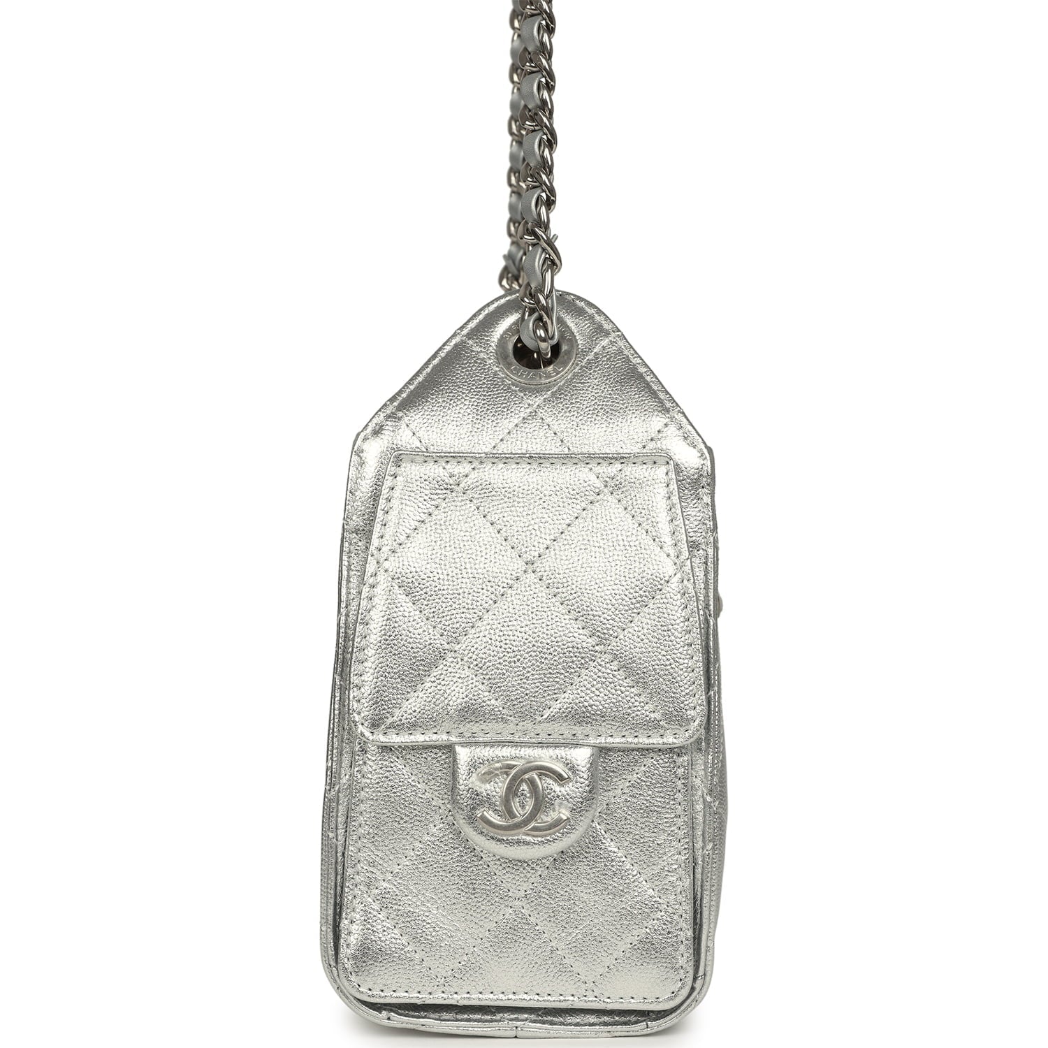 Mini 25 Hobo Bag Metallic Silver Caviar Silver Hardware