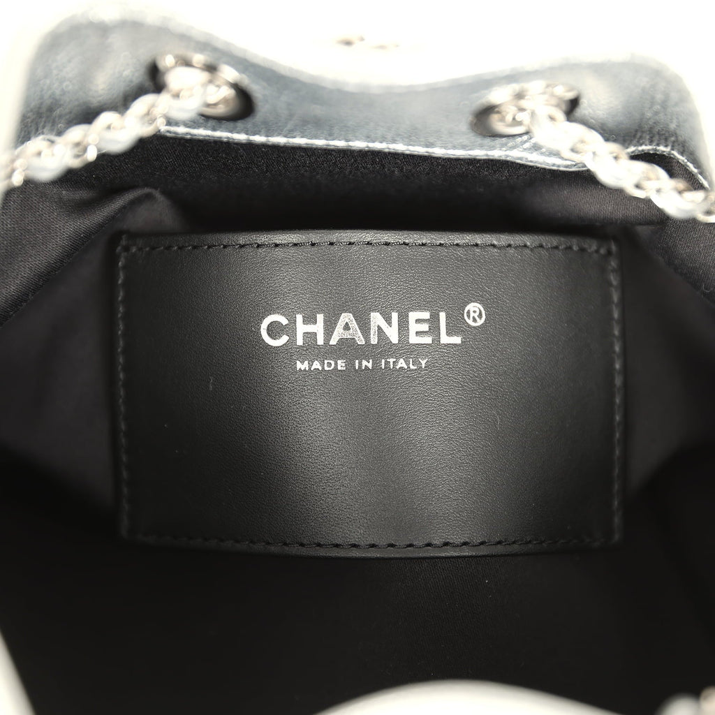 Mini 25 Hobo Bag Metallic Silver Caviar Silver Hardware