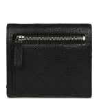 Small Classic Flap Wallet Black Shiny Caviar Silver Hardware