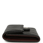 Small Classic Flap Wallet Black Shiny Caviar Silver Hardware