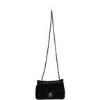 Small Coco Beach Macrame Flap Bag Black Mesh Gold Hardware