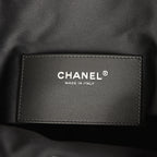 Medium 25 Hobo Bag Black Shiny Crumpled Calfskin Mixed Silver Hardware