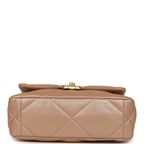 Medium 19 Flap Bag Pearly Beige Shiny Lambskin Mixed Metal Hardware