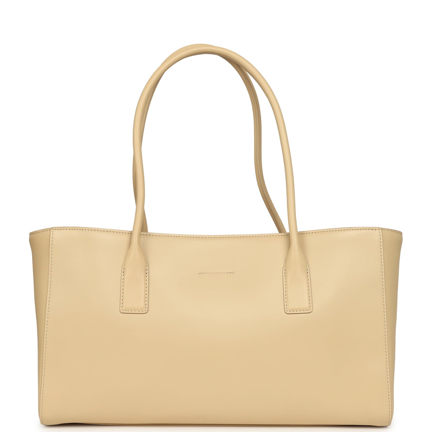 Small Cerf Shopping Bag Beige Calfskin Gold Hardware