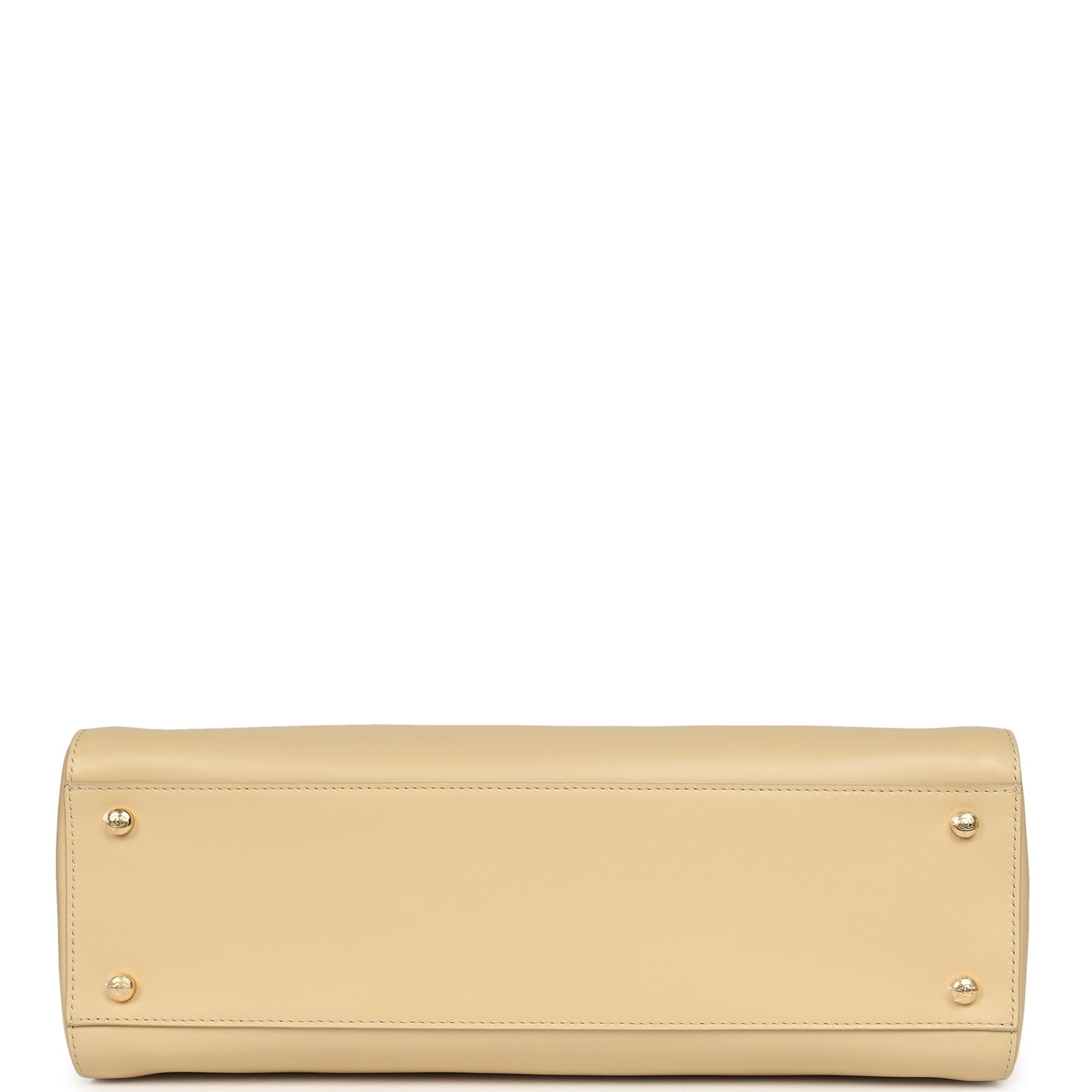 Small Cerf Shopping Bag Beige Calfskin Gold Hardware