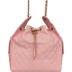 Medium 25 Hobo Bag Light Pink Caviar Antique Gold Hardware