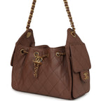 Mini 25 Hobo Bag Brown Caviar Antique Gold Hardware