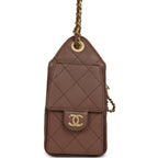 Mini 25 Hobo Bag Brown Caviar Antique Gold Hardware