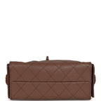 Mini 25 Hobo Bag Brown Caviar Antique Gold Hardware