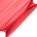 XXL CC Clutch Red Shiny Crumpled Calfskin Gold Hardware
