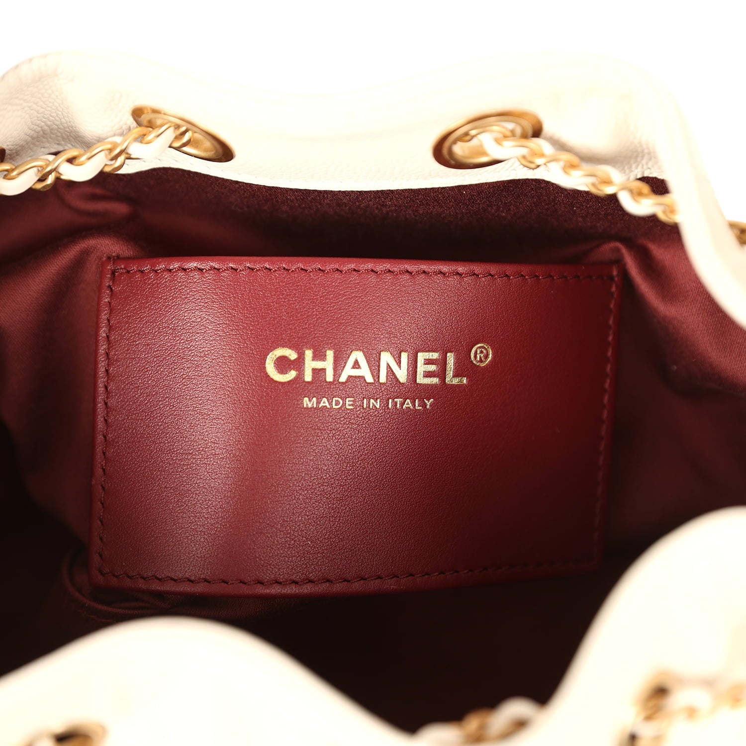 Mini 25 Hobo Bag White Caviar Antique Gold Hardware