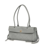 Small "Urban Essential" East West Shopping Tote Light Grey Caviar Gold Hardware