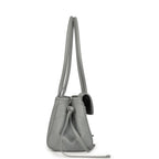 Small "Urban Essential" East West Shopping Tote Light Grey Caviar Gold Hardware