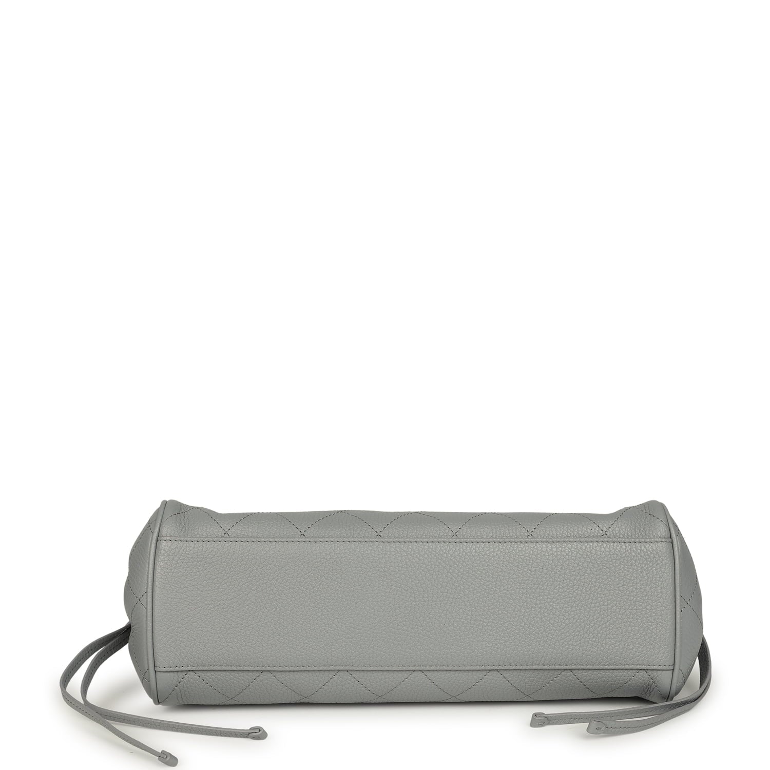 Small "Urban Essential" East West Shopping Tote Light Grey Caviar Gold Hardware